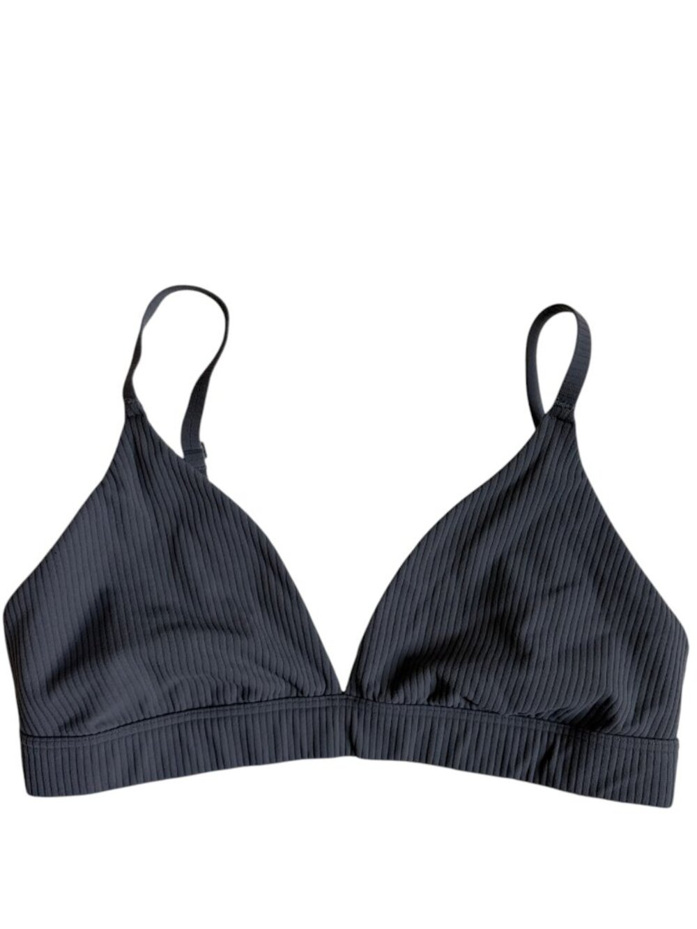 OFFLINE By Aerie Real Me XTRA Rib Triangle Sports Bra (Grey) - Medium